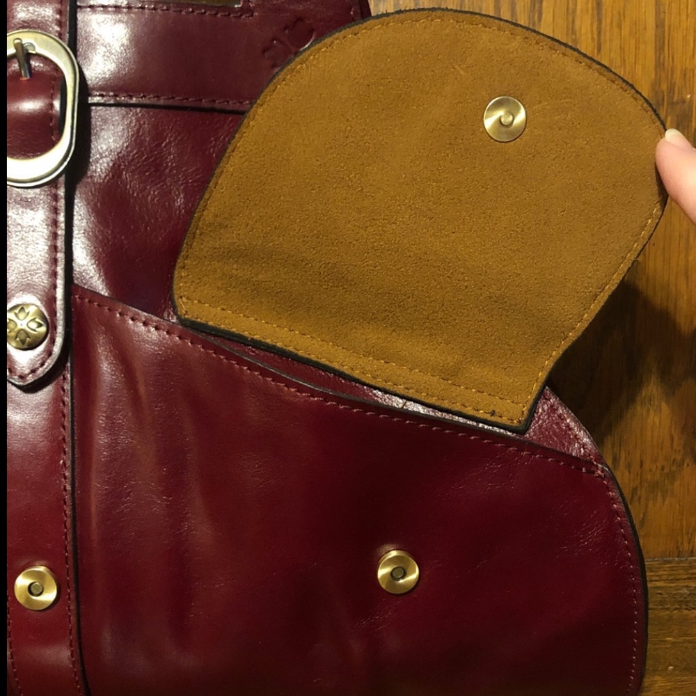 NWT-Patricia Nash-Milania Convertible Satchel-Oxblood-Vintage Distressed-$249 - Picture 3 of 16